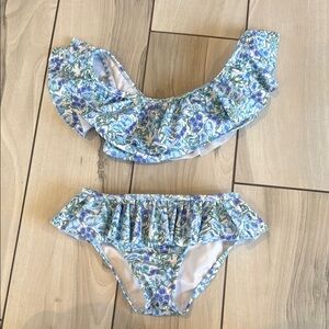 Janie and Jack Blue Floral Kids Bikini